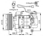 FC1170 A/C Compressor CC2961450G CC2961K00D MAZDA 2003-
